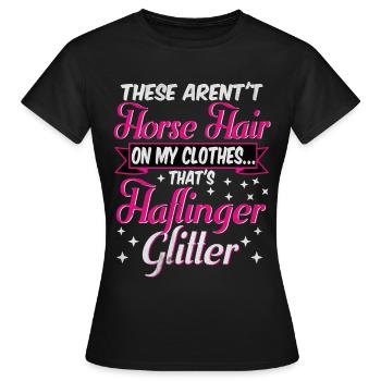 Galopp Araber Haflinger Springpferd Geschenk - Frauen T-Shirt - Schwarz - Vorne - AI Model Female 172 dark (172cm)