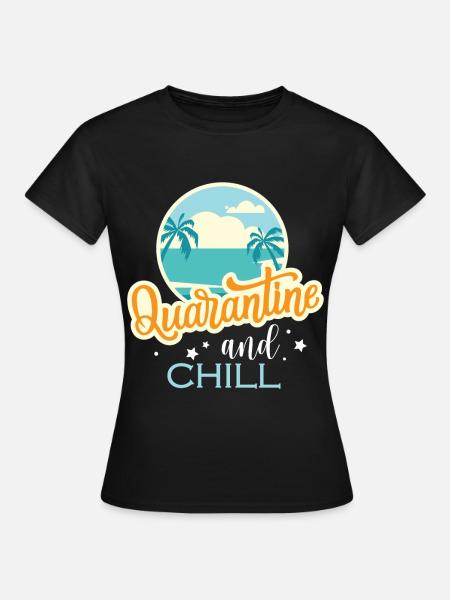 Sommer in der Quarantäne - Frauen T-Shirt - Schwarz