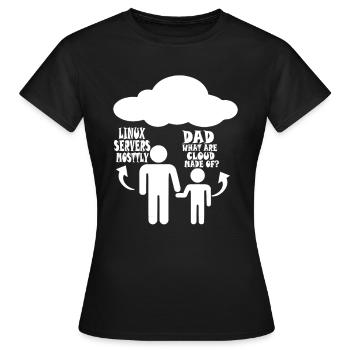 Linux Server meistens - Frauen T-Shirt - Schwarz - Vorne - AI Model Female 172 dark (172cm)