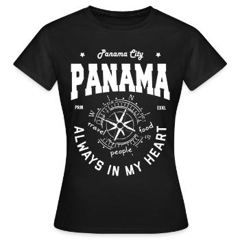 Panama City - Panama - Frauen T-Shirt - Schwarz - Vorne - AI Model Female 172 dark (172cm)