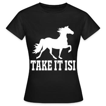 Cheval islandais Tölt Cheval occidental - T-shirt Femme - noir - Devant - AI Model Female 172 dark (172cm)