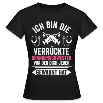 Krankenschwester Altenpflegerin - Frauen T-Shirt - Schwarz - Vorne - AI Model Female 172 dark (172cm)
