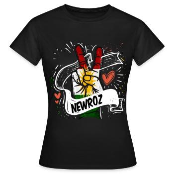 Kurdistan Irak Kurde Geschenk azadi Mardin - Frauen T-Shirt - Schwarz - Vorne - AI Model Female 172 dark (172cm)