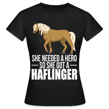 Haflinger foal Kohlfuchs Haflinger t shirt - Women's T-Shirt - black - Front - AI Model Female 172 dark (172cm)