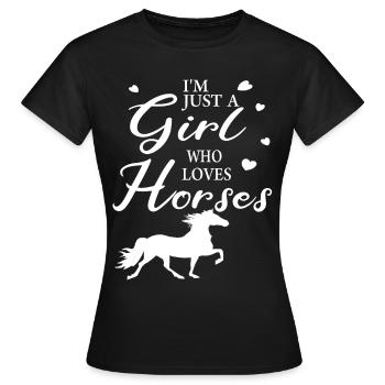 Cheval islandais Tölt - T-shirt Femme - noir - Devant - AI Model Female 172 dark (172cm)
