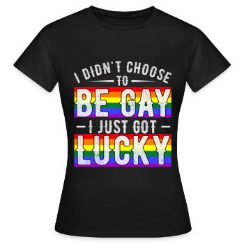 LGBT Schwul Homosexuell - Frauen T-Shirt - Schwarz - Vorne - AI Model Female 172 dark (172cm)