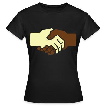 Anti-Racism Against Right Freedom of Expression - Women's T-Shirt - black - Front - AI Model Female 172 dark (172cm)