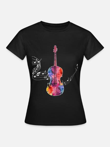 Violine - Frauen T-Shirt - Schwarz