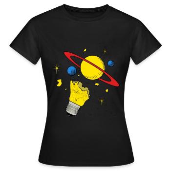 Planète espace univers univers orbite tous - T-shirt Femme - noir - Devant - AI Model Female 172 dark (172cm)