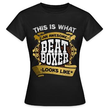 Beatbox - T-shirt Femme - noir - Devant - AI Model Female 172 dark (172cm)