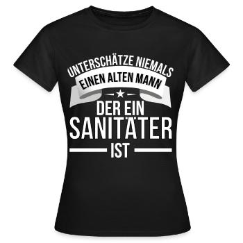 Sanitaeter Notarzt erste Hilfe Geschenk - Frauen T-Shirt - Schwarz - Vorne - AI Model Female 172 dark (172cm)
