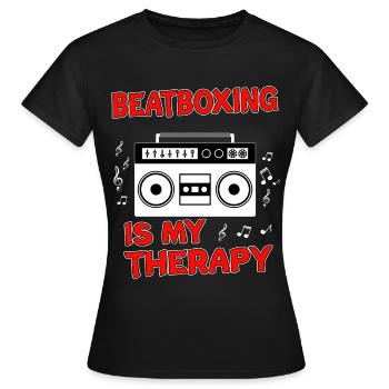 Beatbox - T-shirt Femme - noir - Devant - AI Model Female 172 dark (172cm)