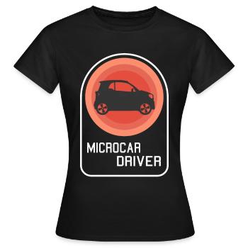 Hipster Microcar Present Idea - T-shirt Femme - noir - Devant - AI Model Female 172 dark (172cm)