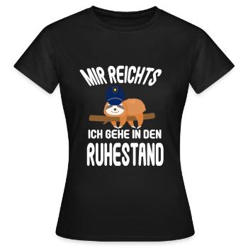 Polizei Ruhestand Geschenk Abschied - Frauen T-Shirt - Schwarz - Vorne - AI Model Female 172 dark (172cm)