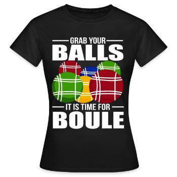 Petanque - Women's T-Shirt - black - Front - AI Model Female 172 dark (172cm)