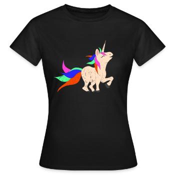 Grunge Licorne - T-shirt Femme - noir - Devant - AI Model Female 172 dark (172cm)