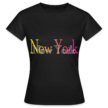 New York - Frauen T-Shirt - Schwarz - Vorne - AI Model Female 172 dark (172cm)