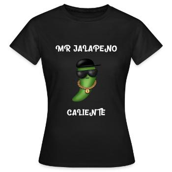 Jalapeno pepperoni chili chili pepper cadeau - T-shirt Femme - noir - Devant - AI Model Female 172 dark (172cm)