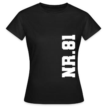 Numéro 81 NO. 81 - T-shirt Femme - noir - Devant - AI Model Female 172 dark (172cm)