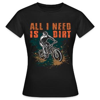 Mountainbiker - Frauen T-Shirt - Schwarz - Vorne - AI Model Female 172 dark (172cm)