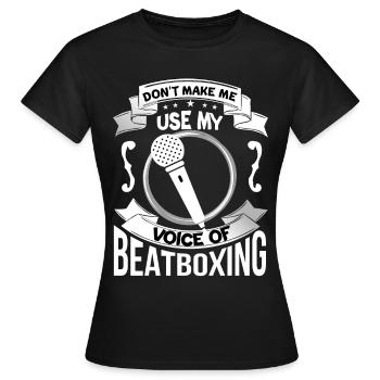 Beatbox - T-shirt Femme - noir - Devant - AI Model Female 172 dark (172cm)