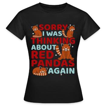 Amant de Panda rouge - T-shirt Femme - noir - Devant - AI Model Female 172 dark (172cm)