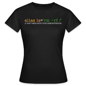 Linux Tux Unix open source software programmer - Women's T-Shirt - black - Front - AI Model Female 172 dark (172cm)