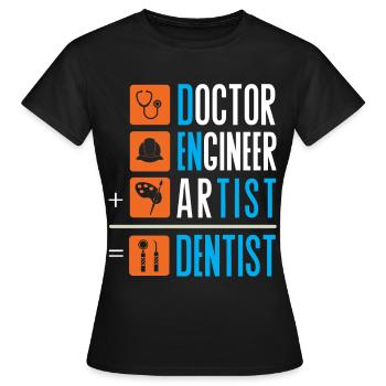 Dentiste dentiste dent dents dents cadeau dentaire - T-shirt Femme - noir - Devant - AI Model Female 172 dark (172cm)
