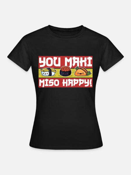 Sushi - Frauen T-Shirt - Schwarz