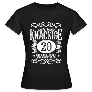 20 Geburtstag knackige 20 - Frauen T-Shirt - Schwarz - Vorne - AI Model Female 172 dark (172cm)