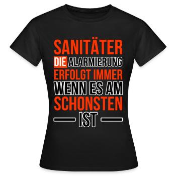 Sanitaeter Notarzt erste Hilfe Geschenk - Frauen T-Shirt - Schwarz - Vorne - AI Model Female 172 dark (172cm)
