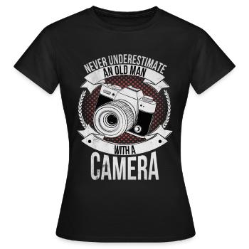 Photographe Caméraman - T-shirt Femme - noir - Devant - AI Model Female 172 dark (172cm)