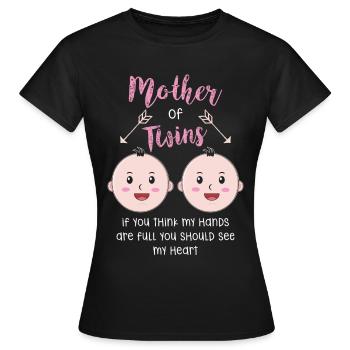 Twins - Women's T-Shirt - black - Front - AI Model Female 172 dark (172cm)
