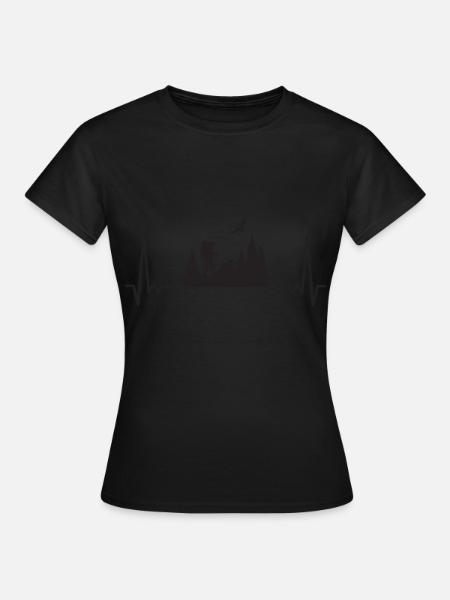 T-shirt cadeau de randonnée en montagne nature montagne - T-shirt Femme - noir
