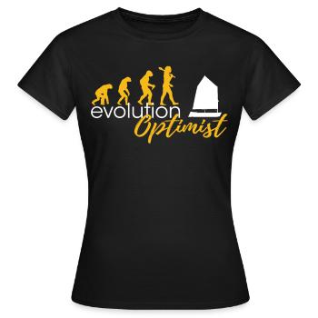 Evolution Of Optimists - T-shirt Femme - noir - Devant - AI Model Female 172 dark (172cm)