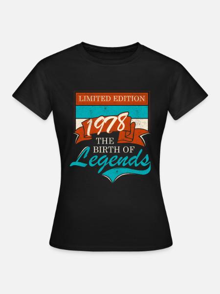 Geboren 1978 - Frauen T-Shirt - Schwarz