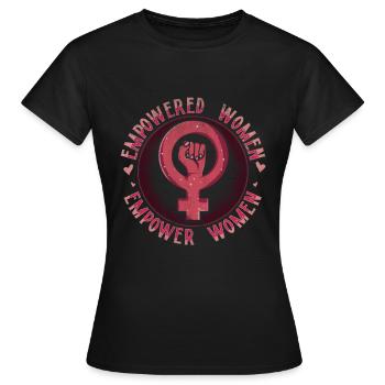 Feminist Women Demo Gift - Women's T-Shirt - black - Front - AI Model Female 172 dark (172cm)