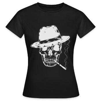 Sir Mister Death Ghost Fantasy Skull Skull - Women's T-Shirt - black - Front - AI Model Female 172 dark (172cm)