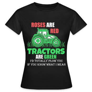Traktor Trekker Bauer Landwirt - Frauen T-Shirt - Schwarz - Vorne - AI Model Female 172 dark (172cm)
