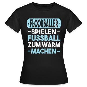 Floorball Unihockey Hockey Salibandy Innebandy - Frauen T-Shirt - Schwarz - Vorne - AI Model Female 172 dark (172cm)