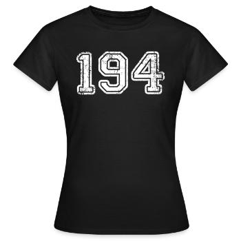 194 Cent quatre-vingt-quatorze par NumShirt - T-shirt Femme - noir - Devant - AI Model Female 172 dark (172cm)