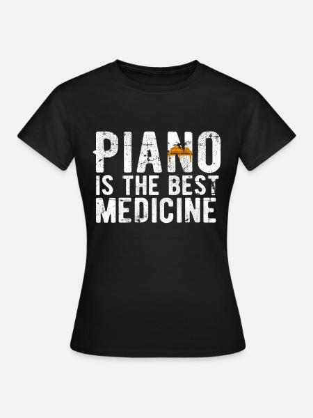 Klavier - Frauen T-Shirt - Schwarz