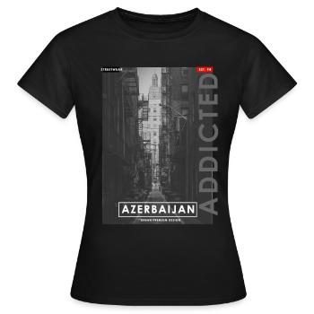Azerbaïdjan - T-shirt Femme - noir - Devant - AI Model Female 172 dark (172cm)
