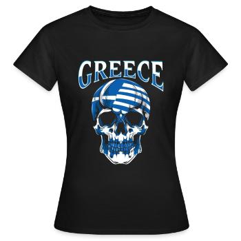 Greece - Women's T-Shirt - black - Front - AI Model Female 172 dark (172cm)