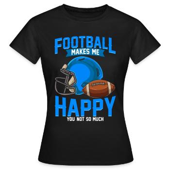 Football américain - T-shirt Femme - noir - Devant - AI Model Female 172 dark (172cm)