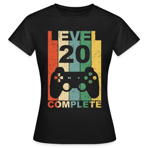 20. Geburtstag 20 Jahre Level Complete Gamer - Frauen T-Shirt