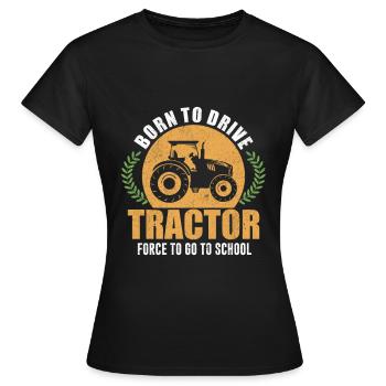 Traktor Trekker Bauer Landwirt - Frauen T-Shirt - Schwarz - Vorne - AI Model Female 172 dark (172cm)