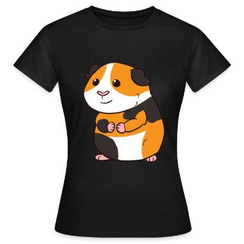 Cochon d'Inde - T-shirt Femme - noir - Devant - AI Model Female 172 dark (172cm)