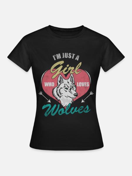 Wolf - Frauen T-Shirt - Schwarz