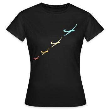 Vol à voile vintage tshirt geschenk - T-shirt Femme - noir - Devant - AI Model Female 172 dark (172cm)
